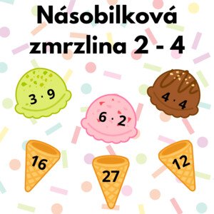 Násobilková zmrzlina - násobilka 2 - 4