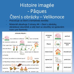 Histoire avec images - Pâques / Obrázkové čtení - Velikonoce