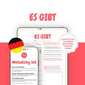 ES GIBT: pracovní list, řešení, vysvětlení gramatiky, interaktivní cvičení