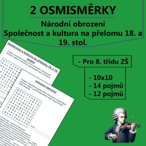 2 Osmisměrky - Národní obrození a Společnost, kultura na přelomu 18. a 19. stol.