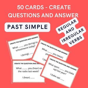 Karty Past simple - Create and answer