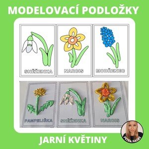 Jarní květiny - modelovací podložky (omalovánky)