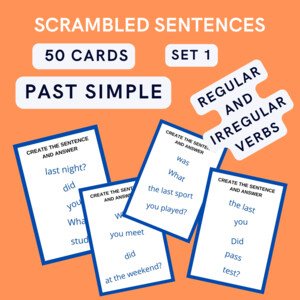 PAST SIMPLE - Scrambled sentences SET 1