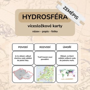 Hydrosféra - opakovací kartičky