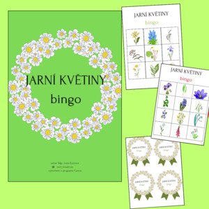 JARNÍ KVĚTINY - bingo (4 varianty využití + medaile)