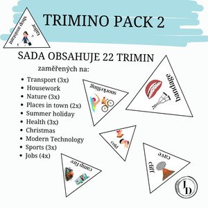 TRIMINO PACK 2 (22x trimino - různá témata)