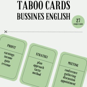 Taboo Cards - Bussines English (slovíčka z obchodní angličtiny)