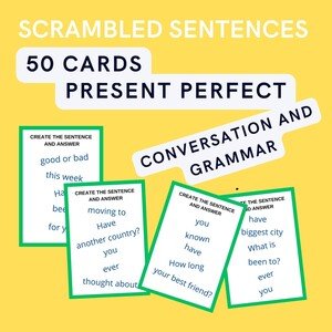 Present perfect Scrambled sentences