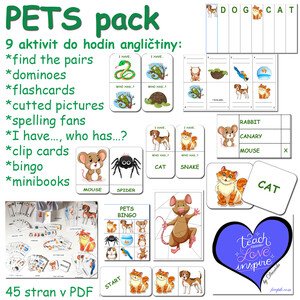 Pets - pack (balíček aktivit do výuky AJ pro první stupeň ZŠ)