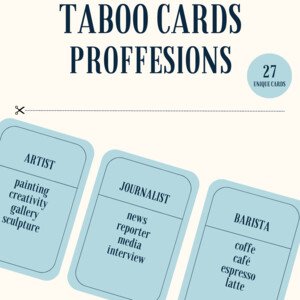 Taboo Cards - Proffesions (Profese/zaměstnání)