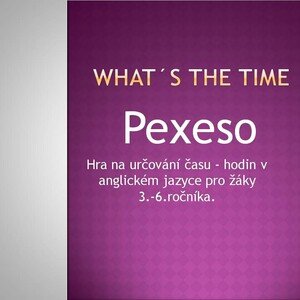 What´s the time? - pexeso
