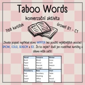 Taboo words anebo slova, která se nesmí vyslovit - 768 kartiček!