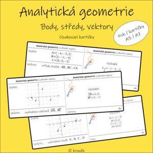 Analytická geometrie - body, středy, vektory (opakovací kartičky)