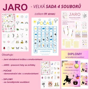 JARO - velká sada 4 souborů (91 stran)