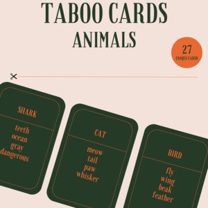Taboo Cards - Animals (zvířata)