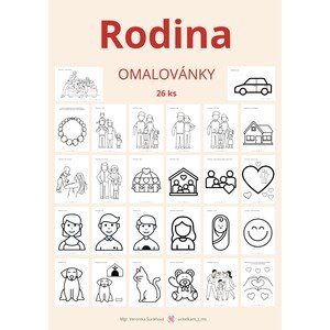 RODINA - OMALOVÁNKY (26 ks)