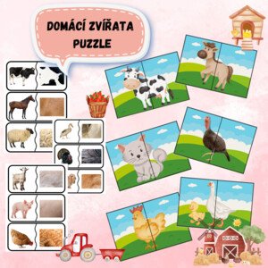 Domácí zvířata puzzle