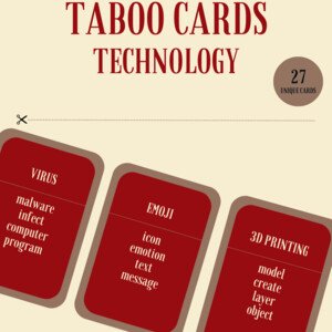 Taboo Cards - Technology (Technologie)