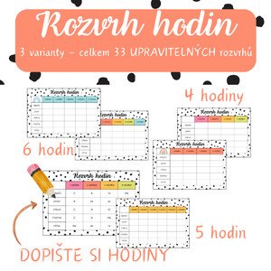 Puntíková třída - ROZVRH HODIN