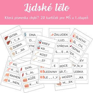 Která písmenka chybí - LIDSKÉ TĚLO