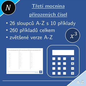 Třetí mocnina přirozených čísel | matematika | 26 sloupců