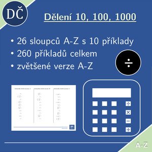 Dělení 10, 100 a 1000 | matematika | 26 sloupců