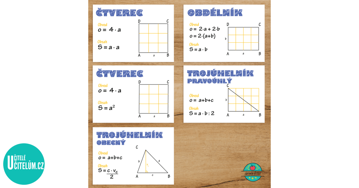 Obvody A Obsahy Rovinných Obrazců Matematika Učiteléučitelůmcz 2165