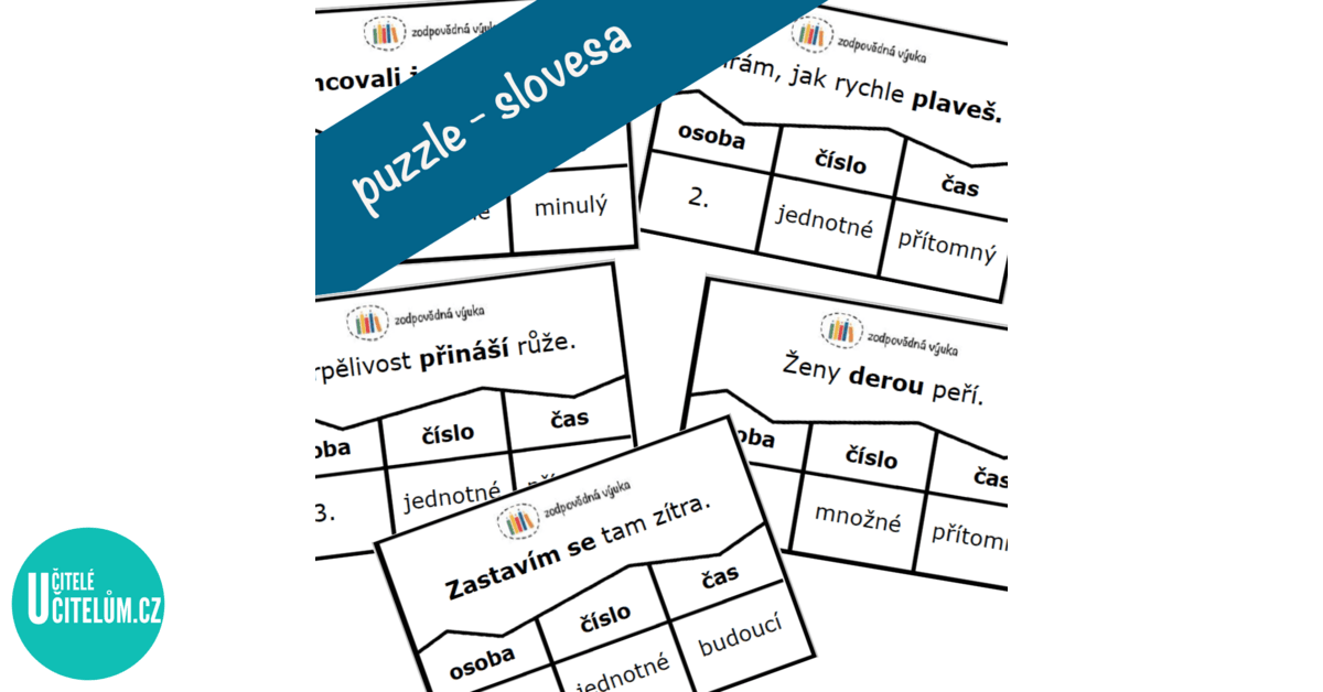 puzzle - slovesa (osoba, číslo, čas) - Český jazyk - gramatika ...
