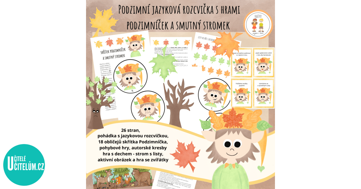 Skřítek Podzimníček a smutný strom - Pohádková jazyková rozcvička s ...